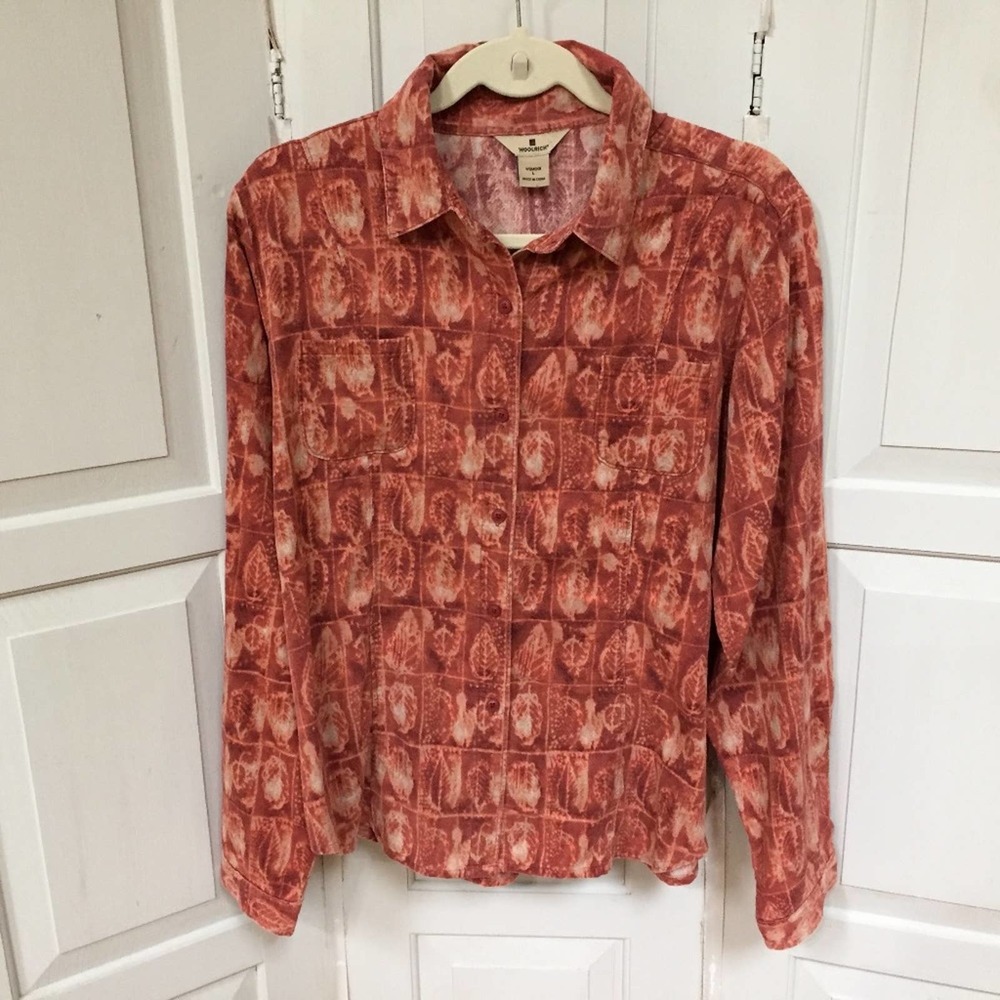 Woolrich Leaf Print Button Down Shirt